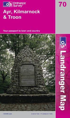 Ayr, Kilmarnock and Troon: (Sheet 70 OS Landranger Map)