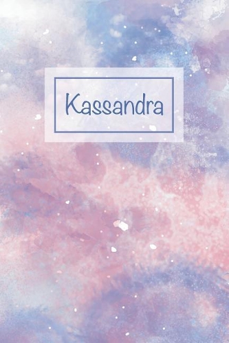 Kassandra: First Name Personalized Notebook, College Ruled (Lined) Journal, Cute Pastel Notepad with Marble Pattern for Girls, Teens and Women