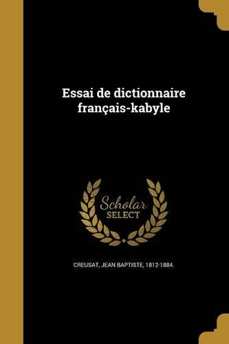 Essai de dictionnaire français-kabyle