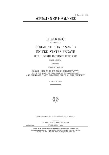 Nomination of Ronald Kirk