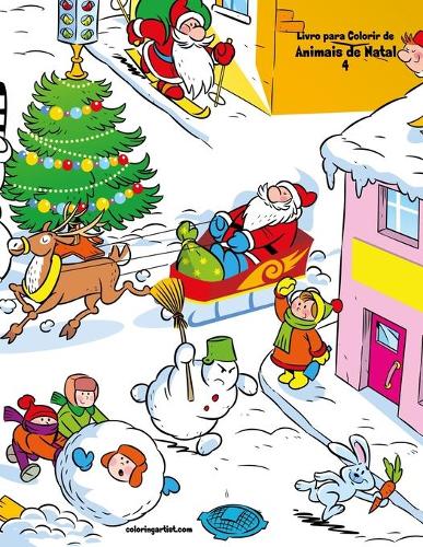 Livro para Colorir de Animais de Natal 4