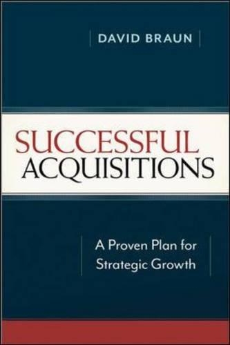 Successful Acquisitions: A Proven Plan for Strategic Growth