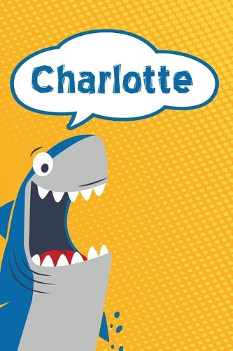 Charlotte: Personalized Shark Isometric Dot Paper Notebook for Kids 120 Pages 6x9