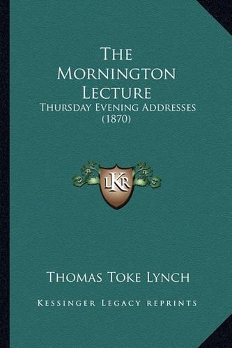 The Mornington Lecture