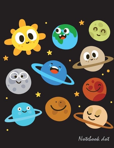 Notebook dot: Cute solar system: Notebook Journal Diary, 110 pages, 8.5" x 11"