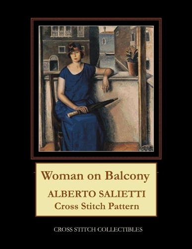 Woman on Balcony: Alberto Salietti Cross Stitch Pattern