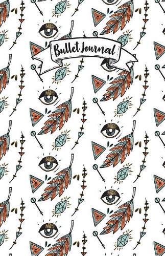 Bullet Journal: Cute Feather Drawing Pattern Cover: Notebook, Bullet Journal Dotted Grid, 100 Pages (5.5 X 8.5)