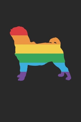 Pug Notebook - Gay Pride Flag Pug LGBT Pride Month LGBT Ally - Pug Journal: Medium College-Ruled Journey Diary, 110 page, Lined, 6x9 (15.2 x 22.9 cm)