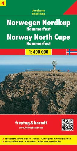 Norway North Cape - Hammerfest Sheet 4 Road Map 1:400 000