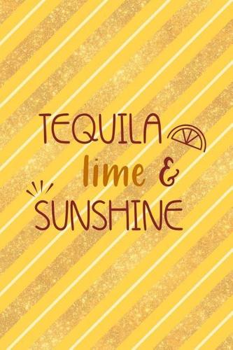 Tequila, Lime And Sunshine: Reading Log Gift for Book Lovers Organizer Journal (White Gold And Yellow Stripes)