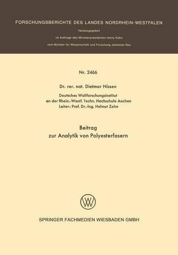 Beitrag zur Analytik von Polyesterfasern