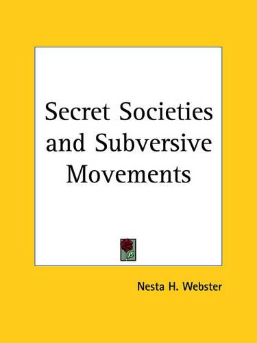 Secret Societies and Subversive Movements (1924)