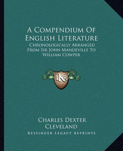 A Compendium Of English Literature