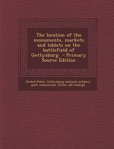 Location of the Monuments, Markets and Tablets on the Battlefield of Gettysburg