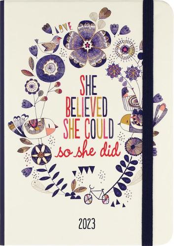 2023 She Believed She Could Weekly Planner (16 Months, Aug 2022 to Dec 2023)