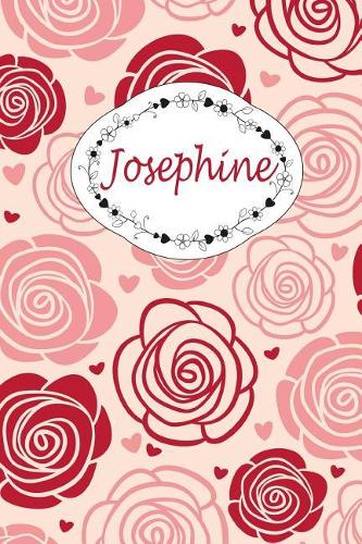 Josephine: Personalisiertes Notizbuch / 150 Seiten / Punktraster / CA Din A5 / Rosen-Design