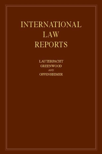 International Law Reports: (International Law Reports)