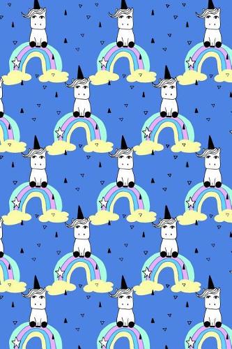 Journal Notebook Little Unicorns On Rainbows Pattern 7