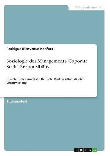 Soziologie des Managements. Coporate Social Responsibility
