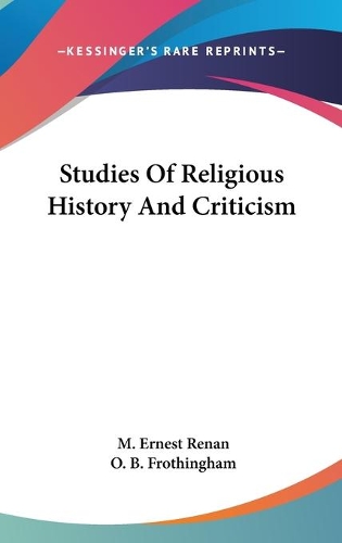 Studies Of Religious History And Criticism