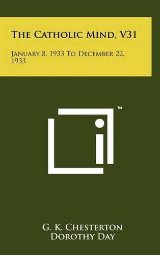 Catholic Mind, V31: January 8, 1933 To December 22, 1933