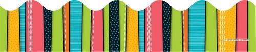 Stylin' Stripes Scalloped Bulletin Board Borders