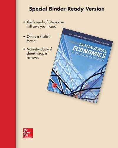 Loose Leaf Managerial Economics & Organizational Architecture
