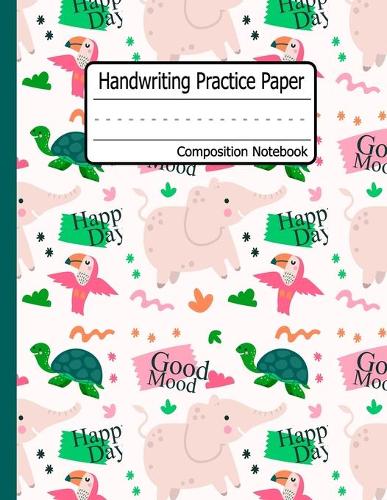 Handwriting Practice paper: Cute Animals Dotted Midline - Grades K-3 K-2 School Exercise Book - 120 Story Pages - mermaid
