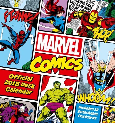 Marvel Comics Official Desk Easel 2018 Calendar - Month To View Desk Format