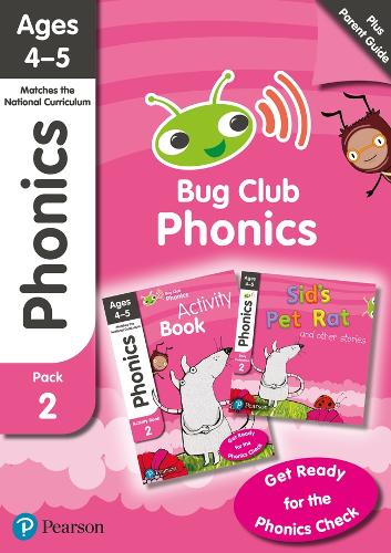 Bug Club Phonics Learn at Home Pack 2, Phonics Sets 4-6 for ages 4-5 (Six stories + Parent Guide + Activity Book): (BUG CLUB)