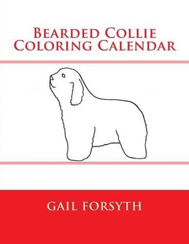 Bearded Collie Coloring Calendar