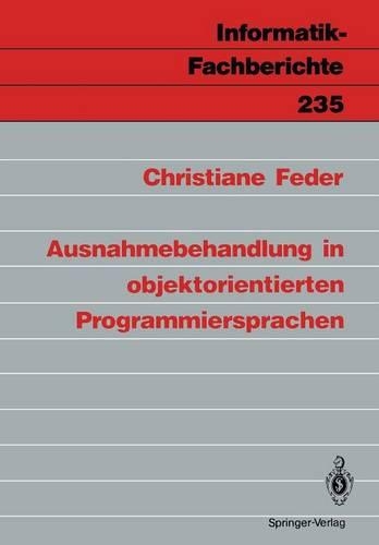 Ausnahmebehandlung in objektorientierten Programmiersprachen
