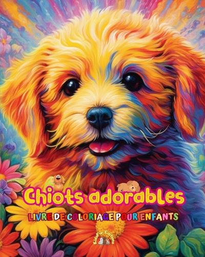 Chiots adorables - Livre de coloriage pour enfants - Scènes créatives et amusantes de chiens