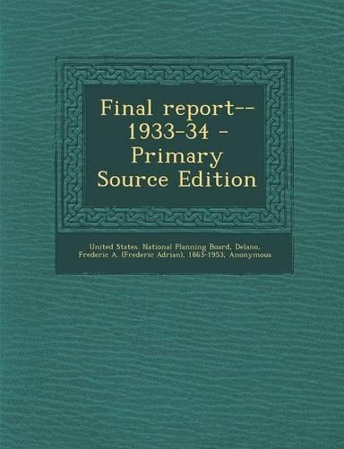 Final Report--1933-34