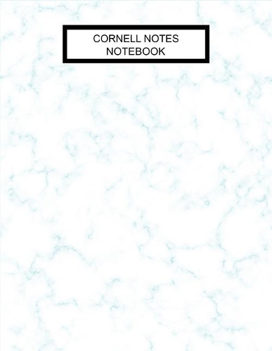 Cornell Notes Notebook: White Marble Composition Notebook College Ruled Notes Taking Journal for Students Cornell Notes Paper Large 8.5x11, 110 Pages