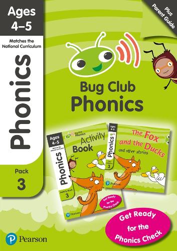 Bug Club Phonics Learn at Home Pack 3, Phonics Sets 7-9 for ages 4-5 (Six stories + Parent Guide + Activity Book): (BUG CLUB)