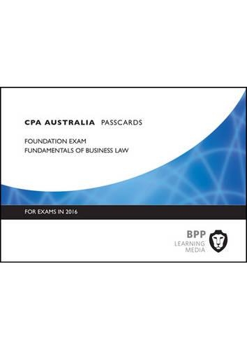 CPA Australia Fundamentals of Business Law