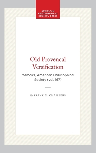 Old Provencal Versification