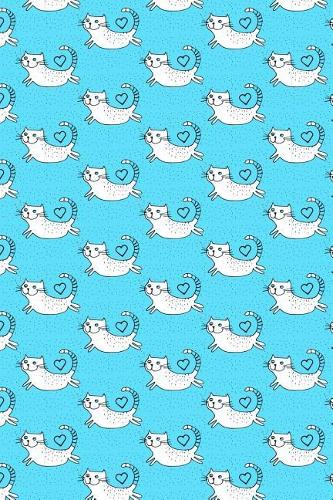 Bullet Journal Notebook for Cat Lovers Flying Cats Pattern 1