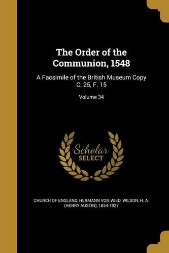 The Order of the Communion, 1548