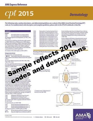CPT 2015 Express Reference Coding Card: Dermatology