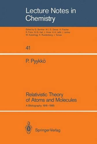Relativistic Theory of Atoms and Molecules