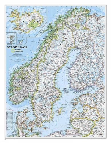Scandinavia Classic, Laminated: Wall Maps Countries & Regions