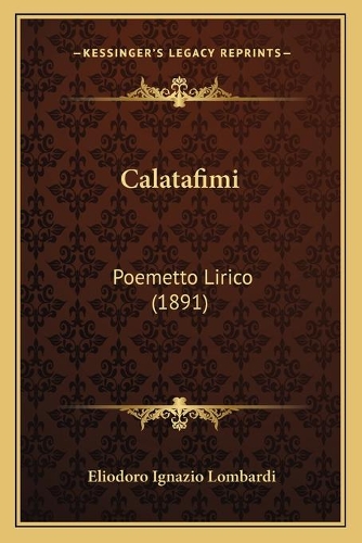 Calatafimi: Poemetto Lirico (1891)(Italian)