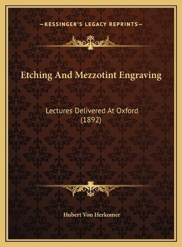 Etching And Mezzotint Engraving