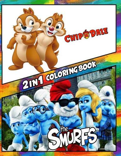 2 in 1 Coloring Book Chip and Dale and Smurfs