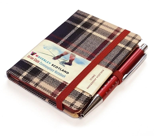 Waverley S.T. (S): Dress Mini with Pen Pocket Genuine Tartan Cloth Commonplace Notebook