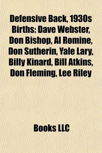 Defensive Back, 1930s Birth Introduction