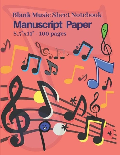 Blank Music Sheet Notebook, Manuscript Paper