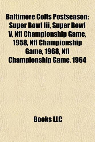 Baltimore Colts Postseason